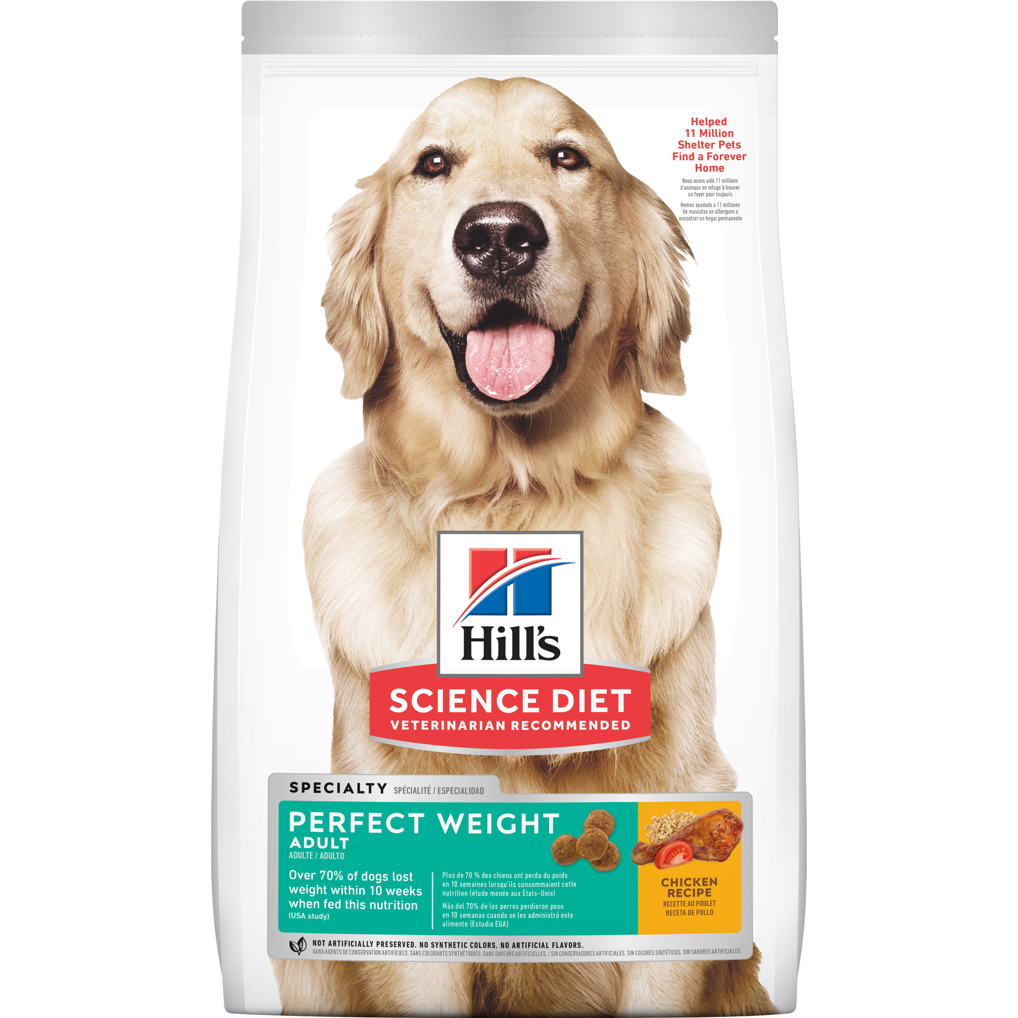 Adult Perfect Weight Chicken Recipe Dog Food Packshot