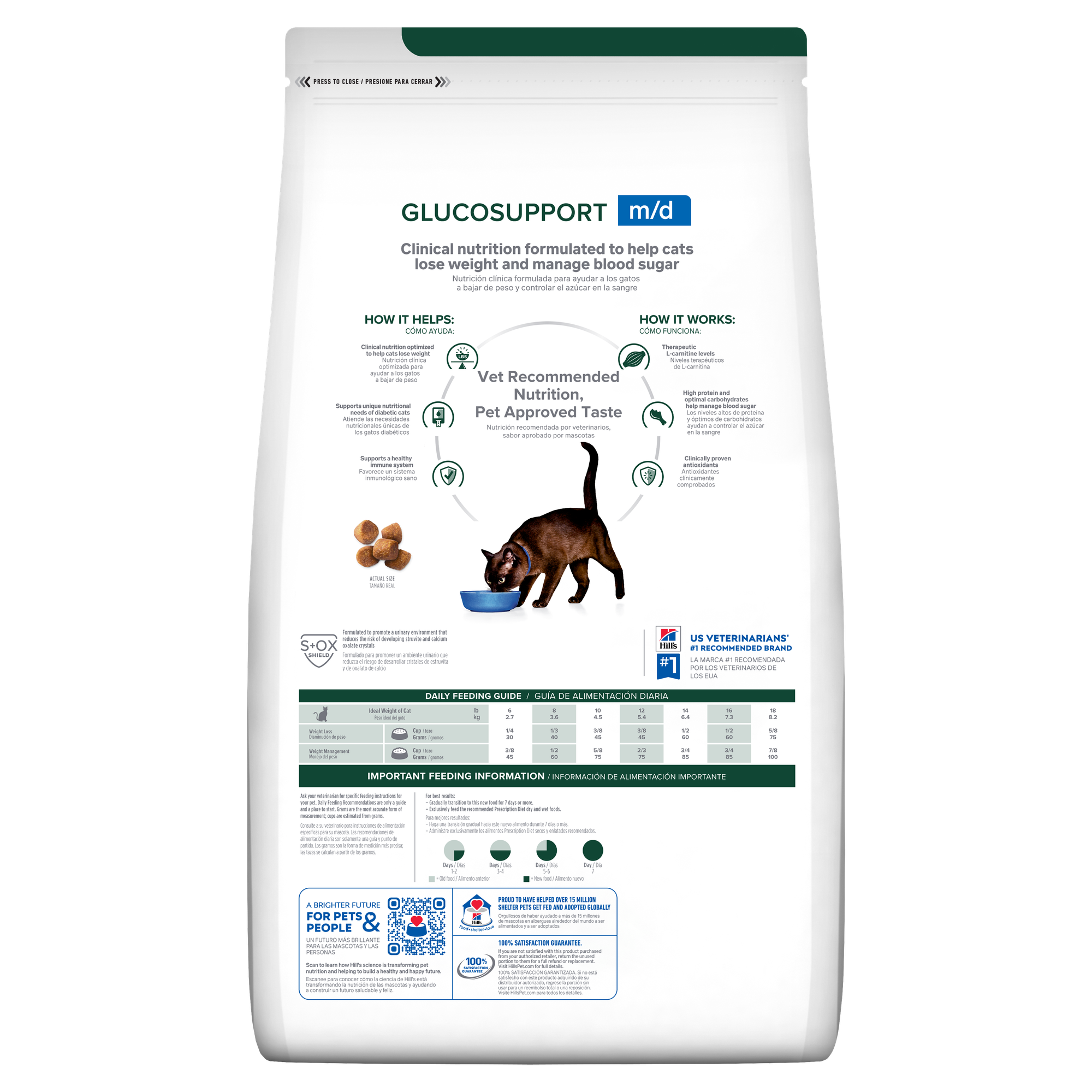 Hill's Prescription Diet m/d 猫用 2kg m/d GlucoSupport Dry Cat Food | Hill's Prescription Diet