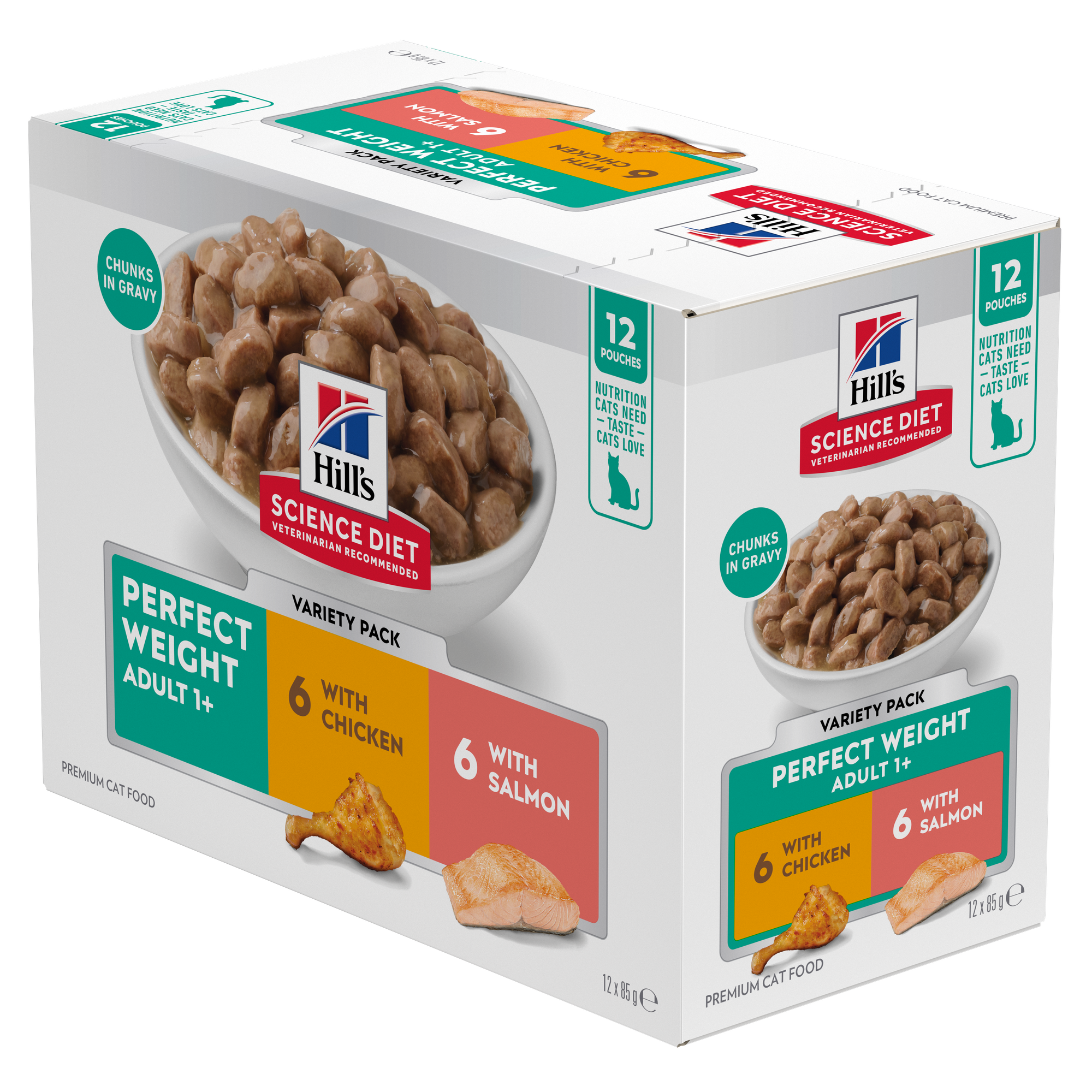Adult Perfect Weight with Salmon Wet Cat Food Packshot