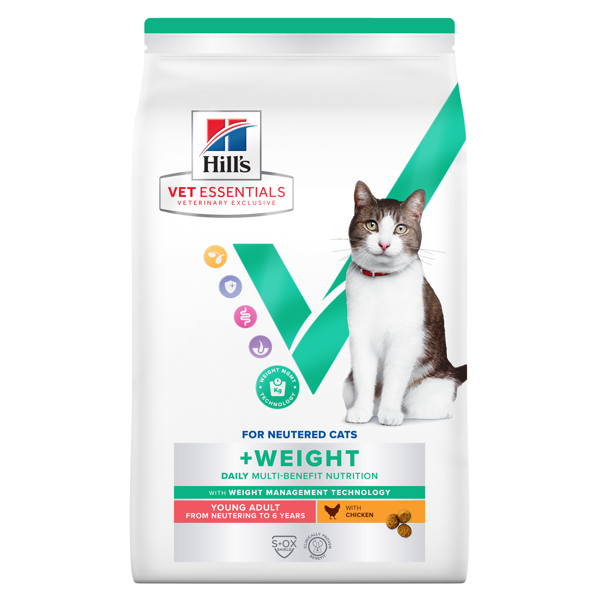 Multi-Benefit + Weight Young Adult Dry Cat Food Packshot