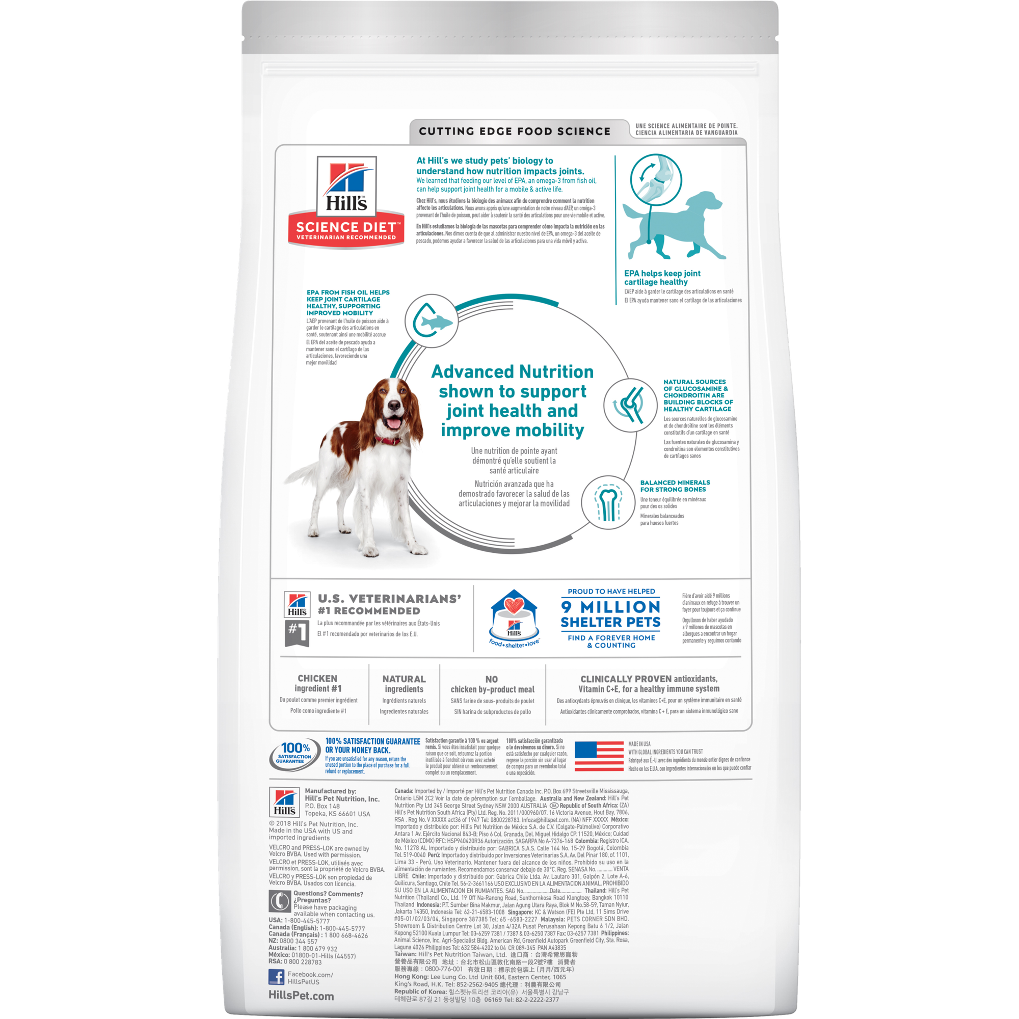Adult Healthy Mobility Chicken & Brown Rice Recipe Dry Dog Food Packshot