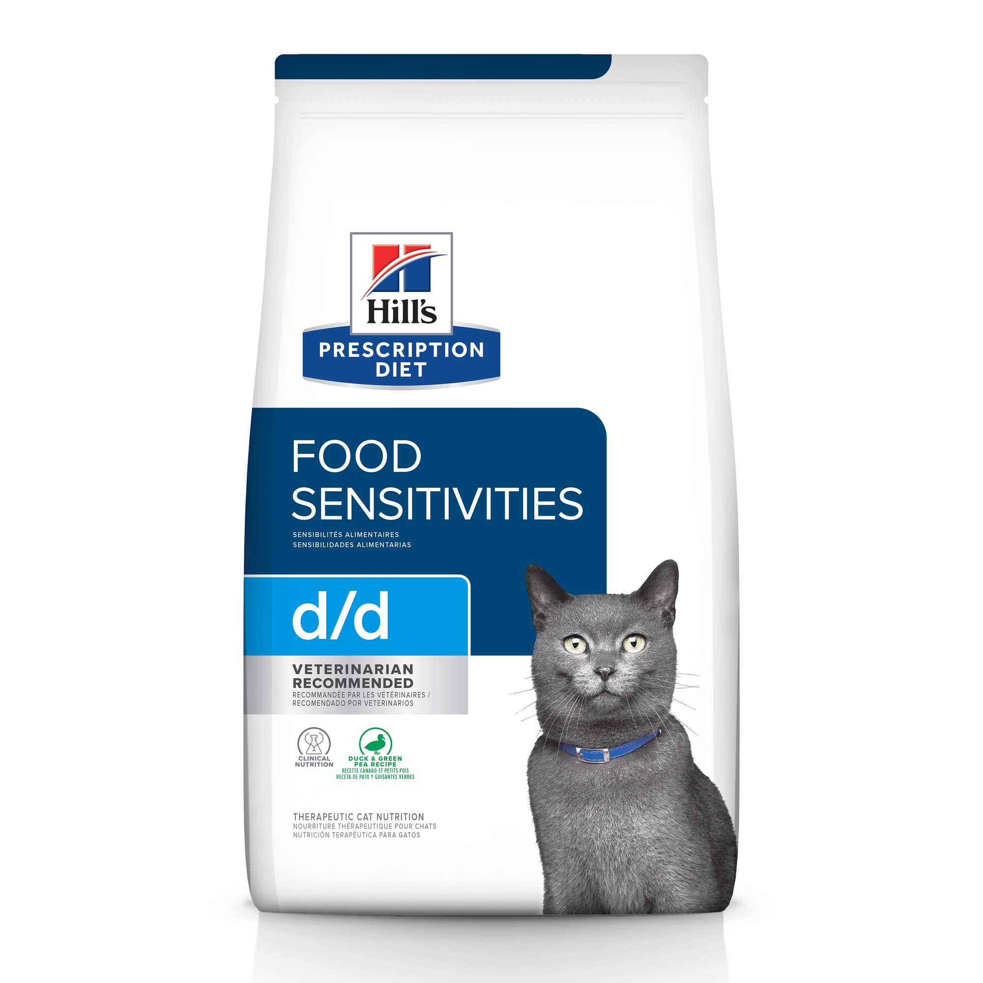 d/d Duck & Green Pea Recipe Dry Cat Food Packshot