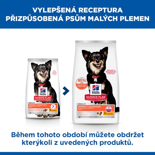 Perfect Digestion krmivo pro dospělé psy malých plemen Hlavní výhody