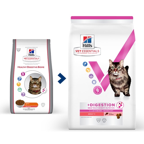 Multi-Benefit + Digestion Adult Dry Cat Food Key Benefits