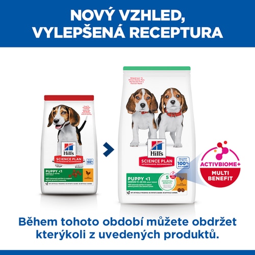 Krmivo pro štěňata středně velkých plemen Hlavní výhody