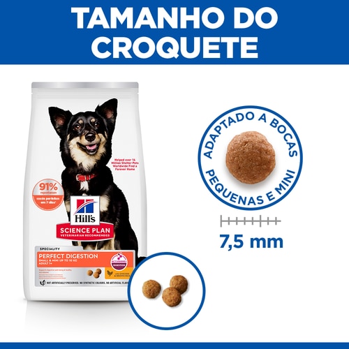 Perfect Digestion alimento para cão adulto de raça pequena e mini Imagem do alimento