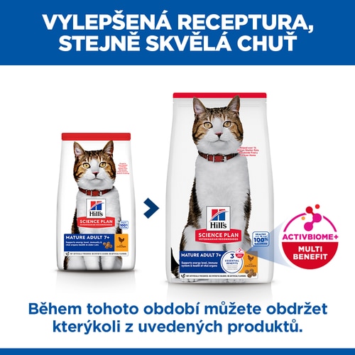 Krmivo pro starší dospělé kočky Hlavní výhody
