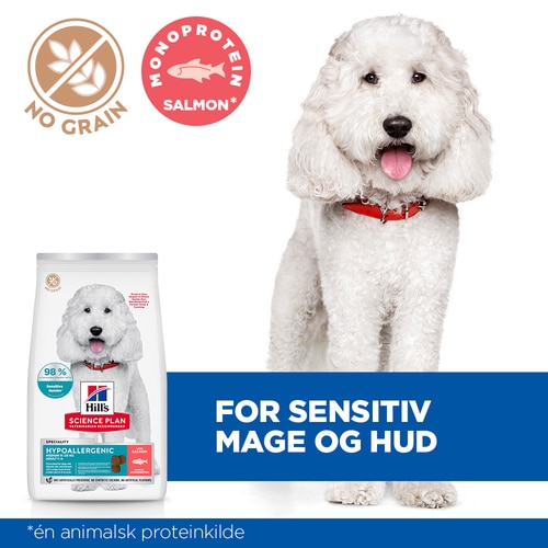Hypoallergenic Medium Adult hundefôr med laks Key Claims