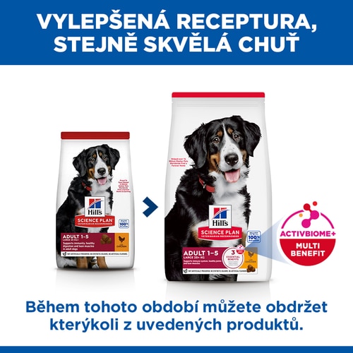 Krmivo pro dospělé psy velkých plemen Hlavní výhody