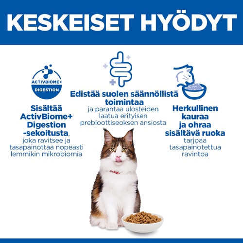 Perfect Digestion Adult -kissanruoka Keskeiset hyödyt