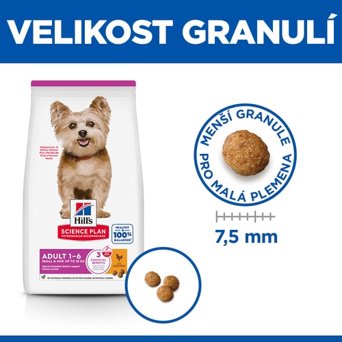 Krmivo pro dospělé psy malých plemen Dávka krmiva