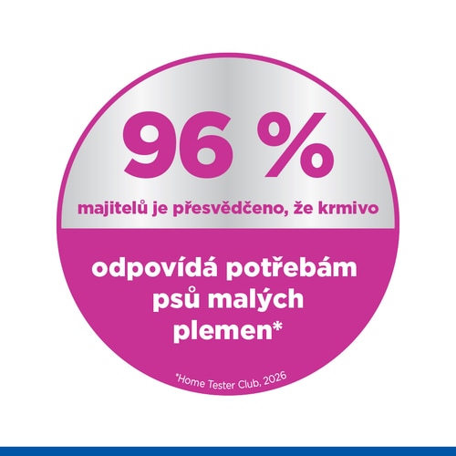 Krmivo pro dospělé psy malých plemen Marketingové tvrzení