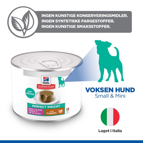 Perfect Weight Small & Mini Adult hundefôr Viktige fordeler
