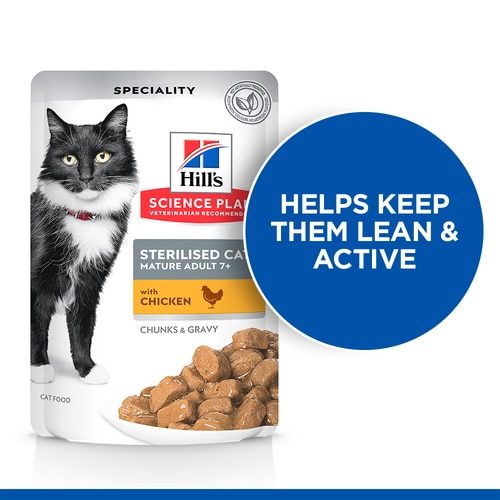 Sterilised Cat Mature Adult Cat Food Key Claims