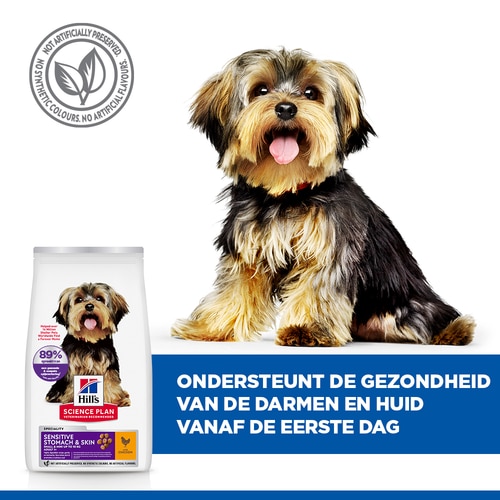 Sensitive Stomach & Skin Small & Mini Adult Hondenvoer met Kip Belangrijkste kenmerken