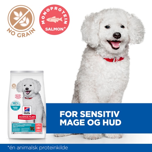 Hypoallergenic Small & Mini Adult hundefôr med laks Key Claims