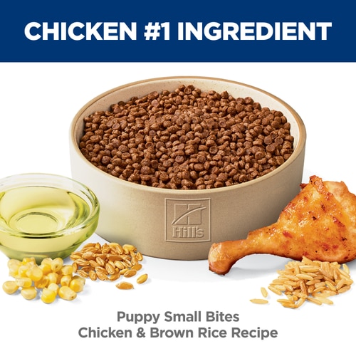 Hill's Science Diet comida para perro cachorro bocados pequeños 5.7Kg Food Shot Scale