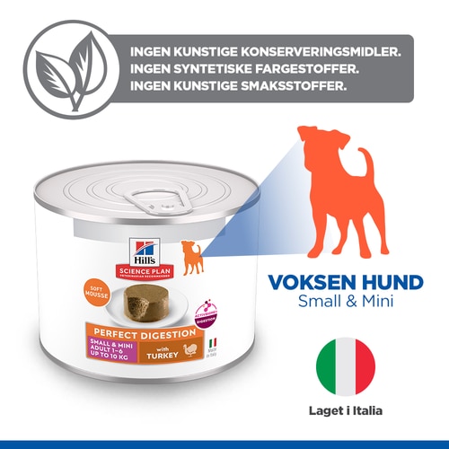 Perfect Digestion Small & Mini Adult hundefôr Viktige fordeler
