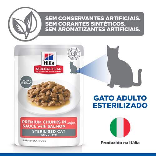Sterilised alimento para gato adulto Alegação chave