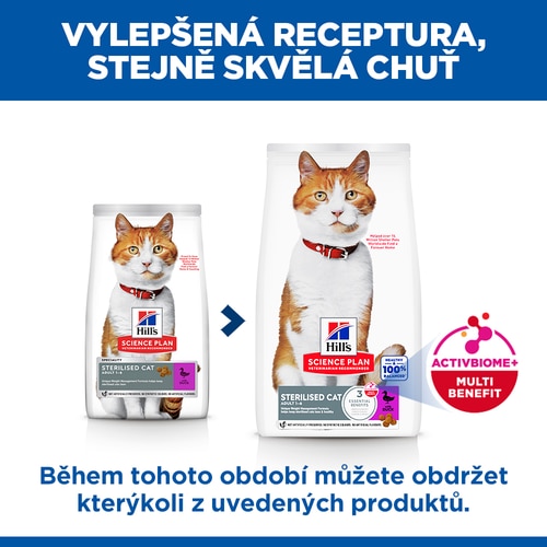 Sterilised Cat krmivo pro dospělé kočky Hlavní výhody