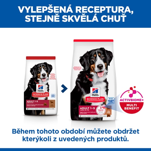 Krmivo pro dospělé psy velkých plemen Hlavní výhody