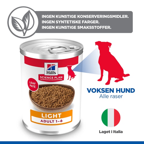 ADULT LIGHT Hundefôr Viktige fordeler