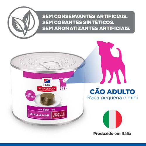 alimento para cão adulto de raça pequena e mini Alegação chave