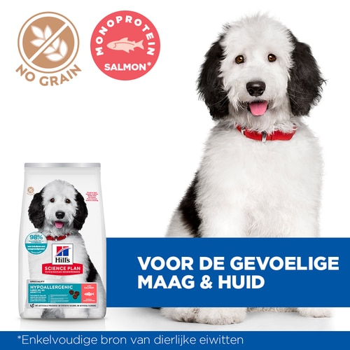 Hypoallergenic Large Breed Adult Hondenvoer met Zalm Belangrijkste kenmerken