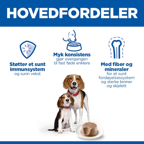 Puppy & Mother tender mousse hundefôr Hovedfordeler