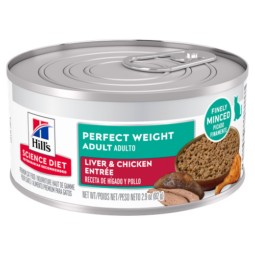 Adult Perfect Weight Liver & Chicken Entrée Cat Food Packshot