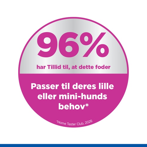 Small & Mini Adult Hundefoder Marketing Claim
