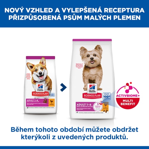 Krmivo pro dospělé psy malých plemen Hlavní výhody