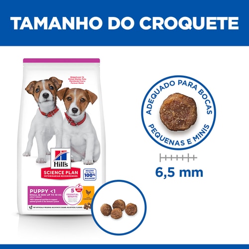 alimento para cachorro de raça pequena e mini Food Shot